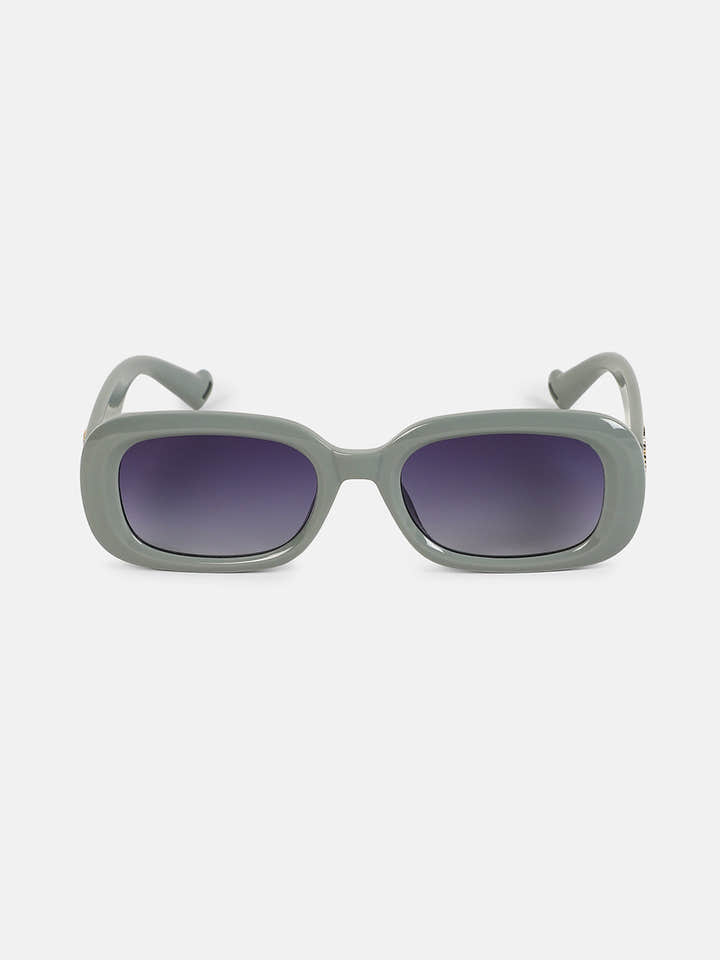 The Retro Cinema Rectangular Sunglass - Coin Grey