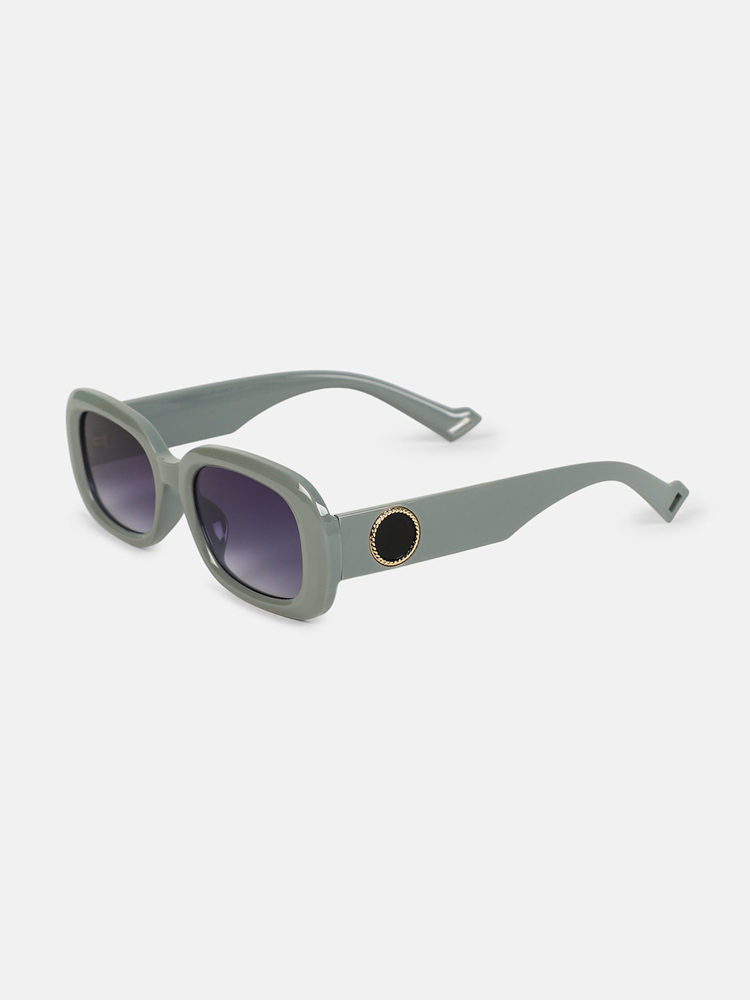 The Retro Cinema Rectangular Sunglass - Coin Grey