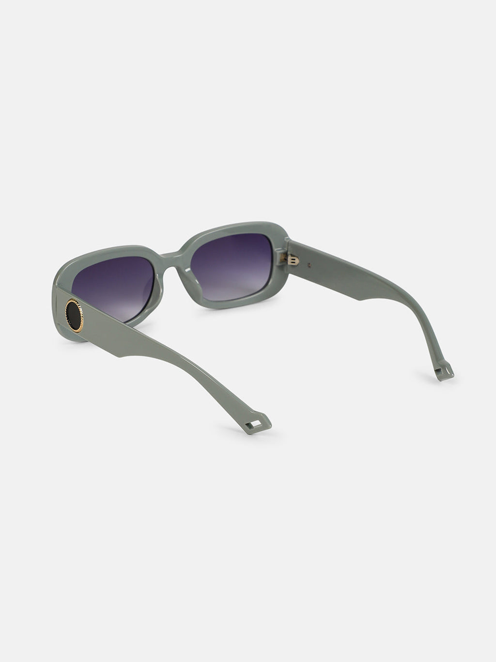 The Retro Cinema Rectangular Sunglass - Coin Grey