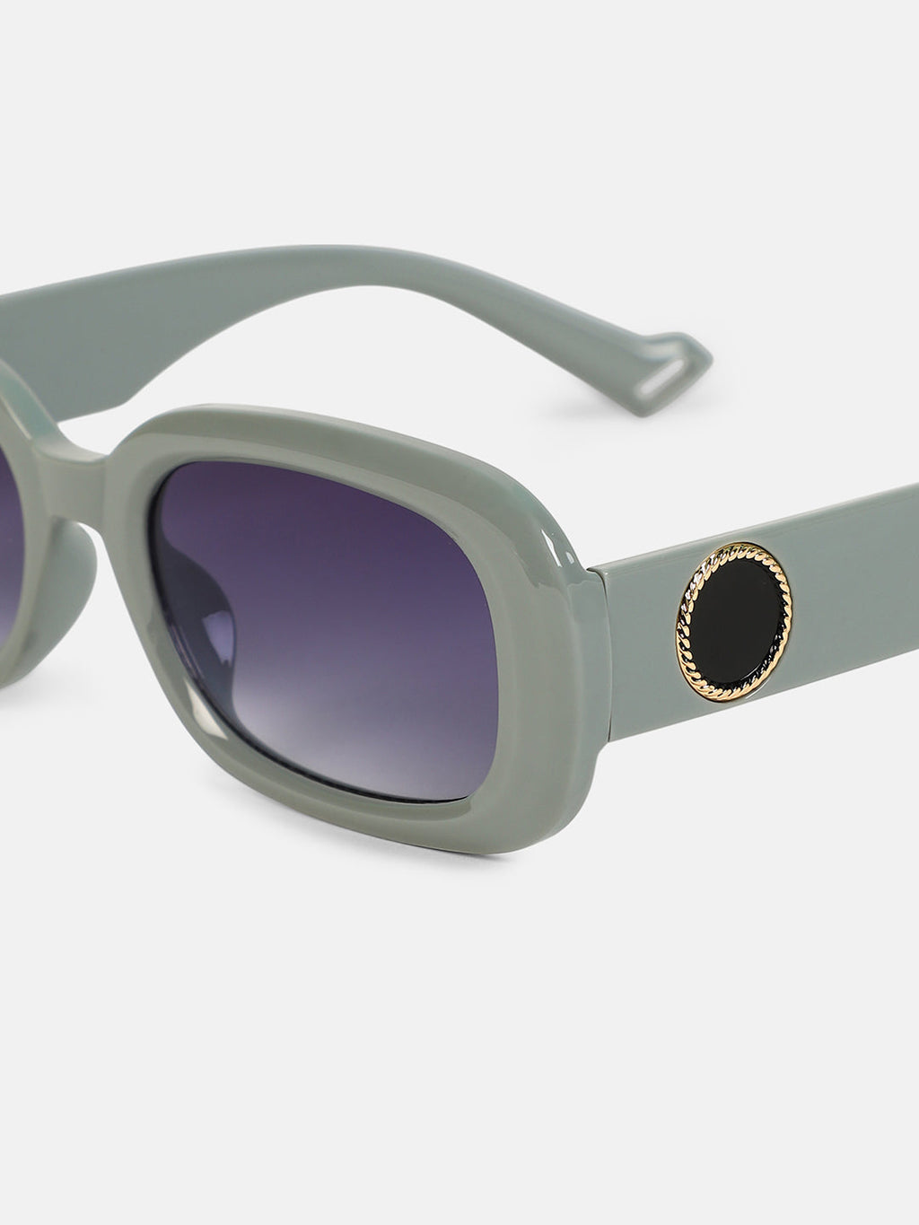 The Retro Cinema Rectangular Sunglass - Coin Grey