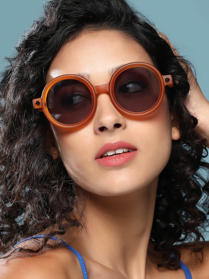 The Corsica Round Sunglass - Sienna Brown