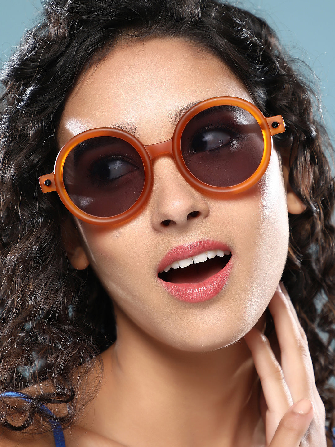 The Corsica Round Sunglass - Sienna Brown