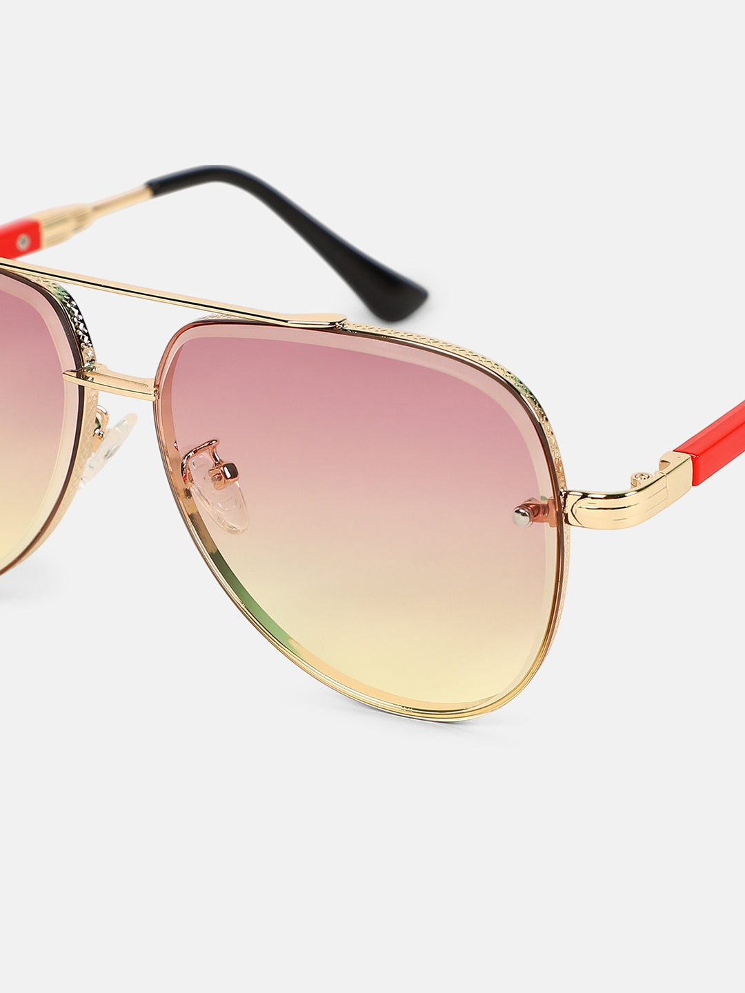 The Soprano Aviator Sunglass - Scarlet Red