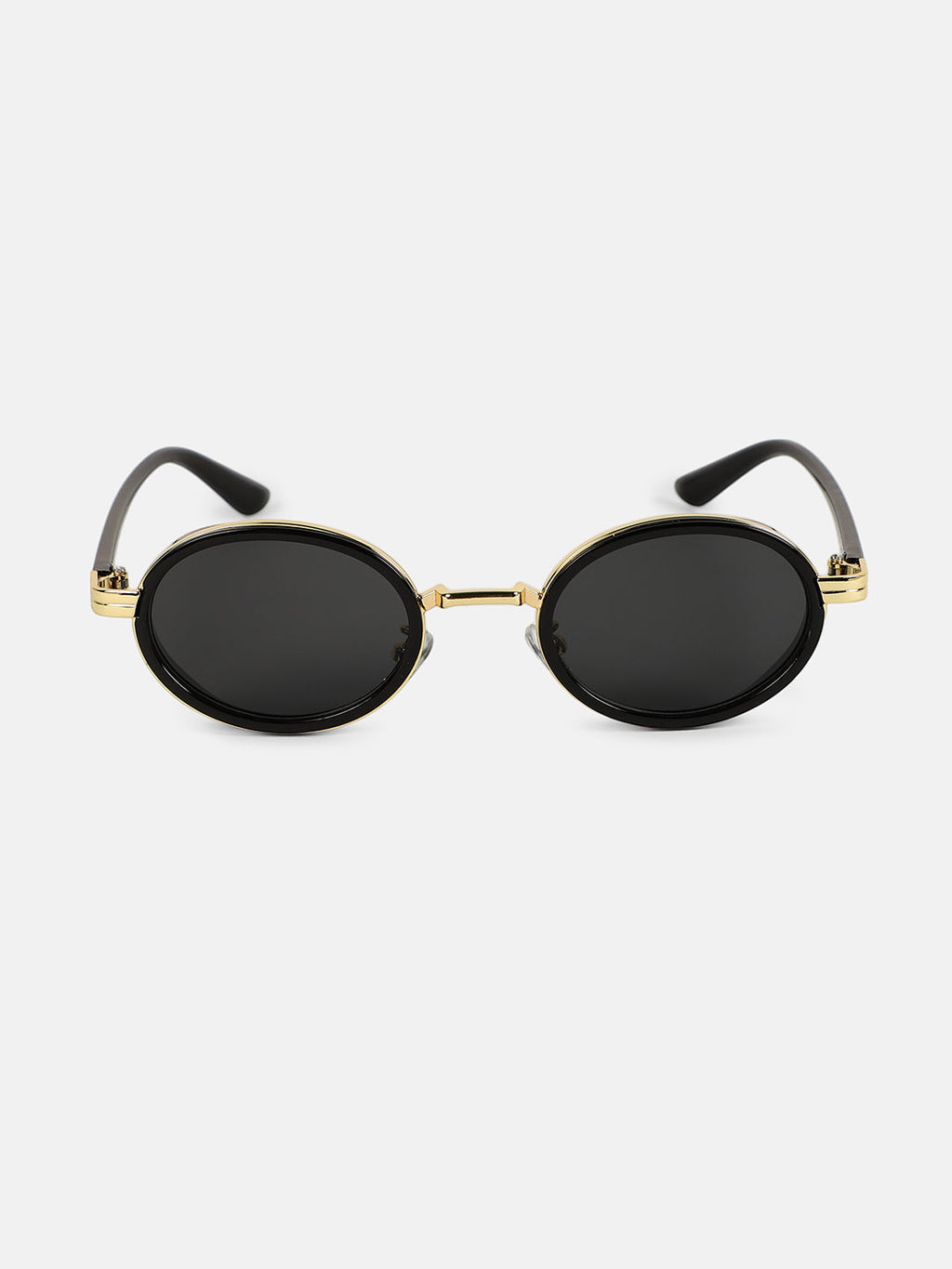 The Malibu Block Oval Sunglass - Onyx Black