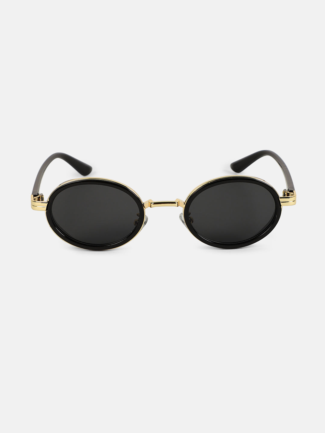 The Malibu Block Oval Sunglass - Onyx Black