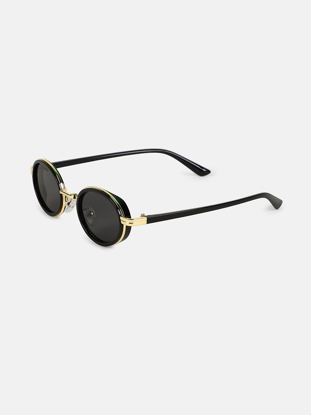 The Malibu Block Oval Sunglass - Onyx Black