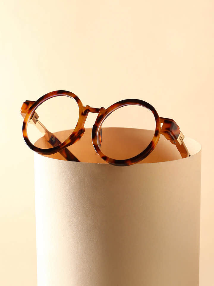 The Chelsea Round Sunglass - Coffee Brown