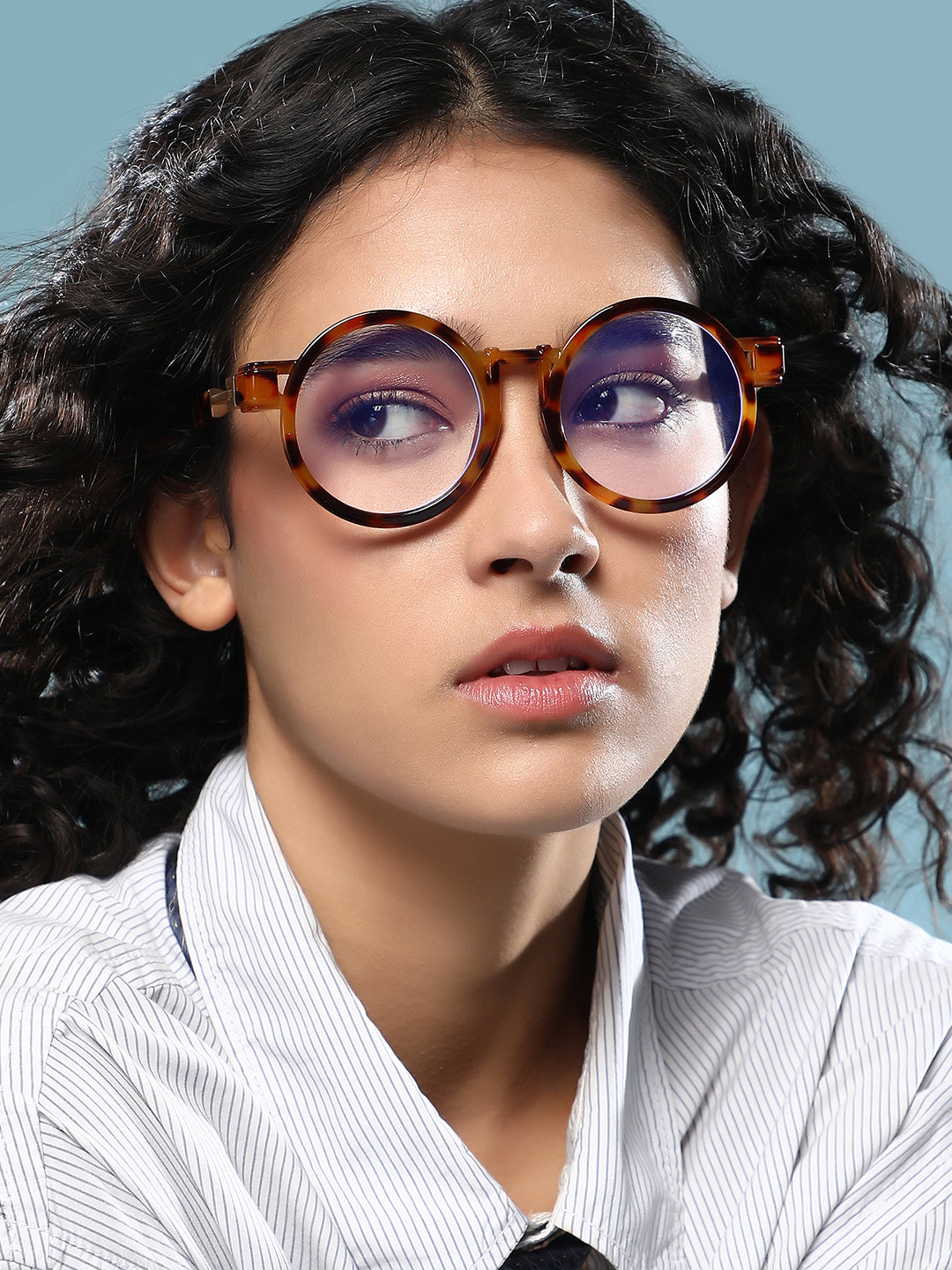 The Chelsea Round Sunglass - Coffee Brown