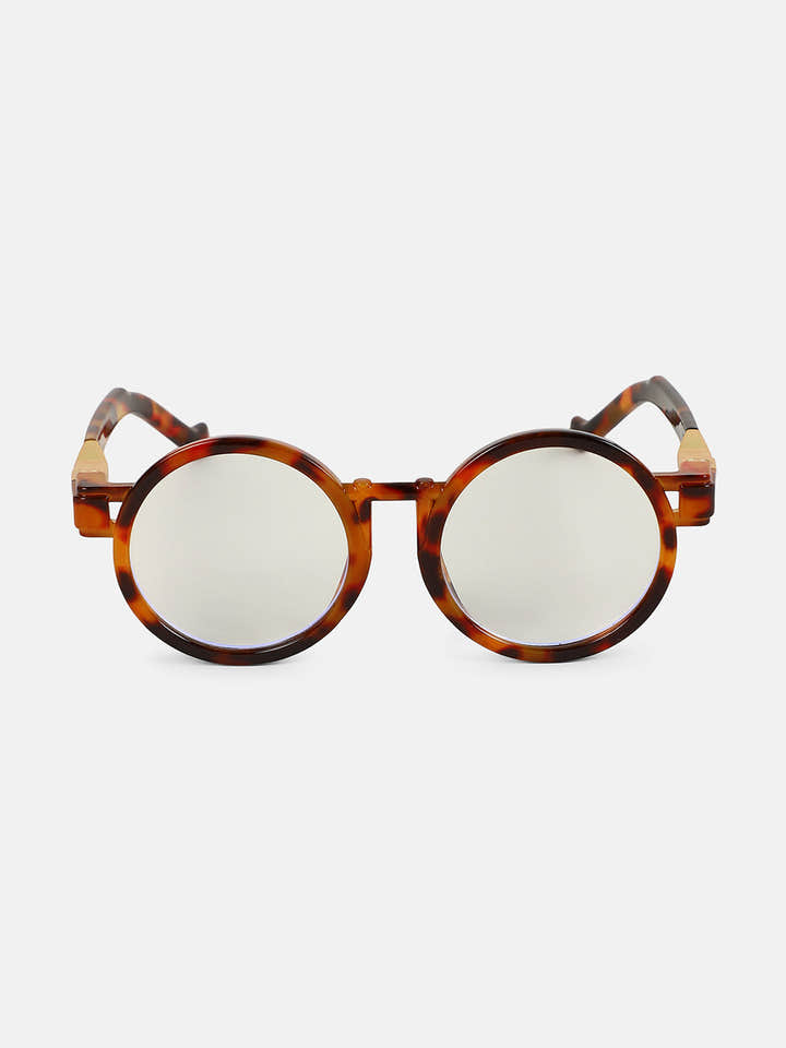 The Chelsea Round Sunglass - Coffee Brown