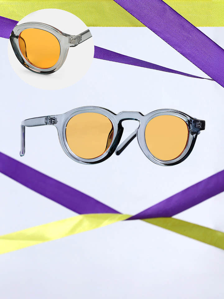 The Atticus Round Sunglass - Charcoal Grey