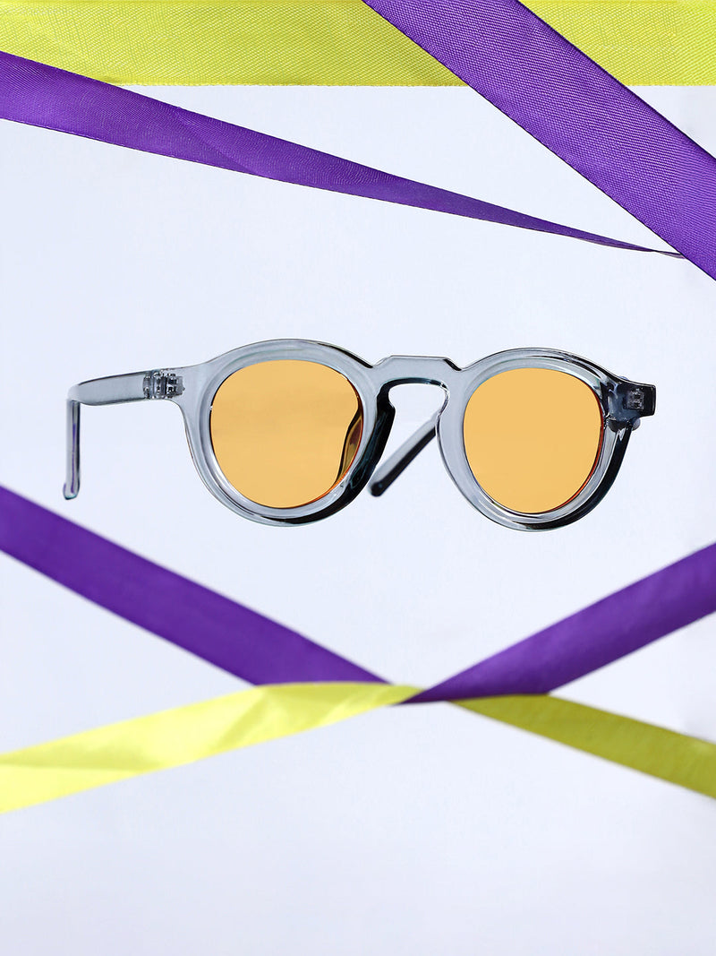 The Atticus Round Sunglass - Charcoal Grey
