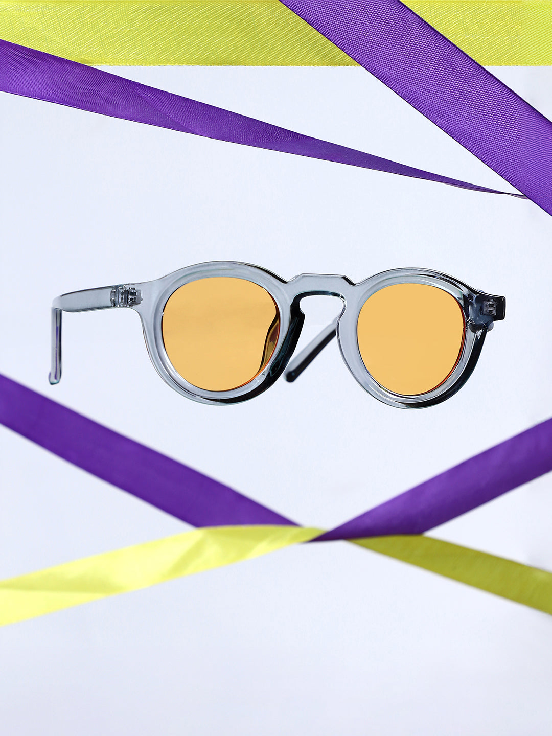 The Atticus Round Sunglass - Charcoal Grey