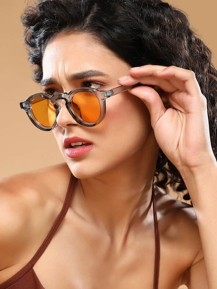 The Atticus Round Sunglass - Charcoal Grey