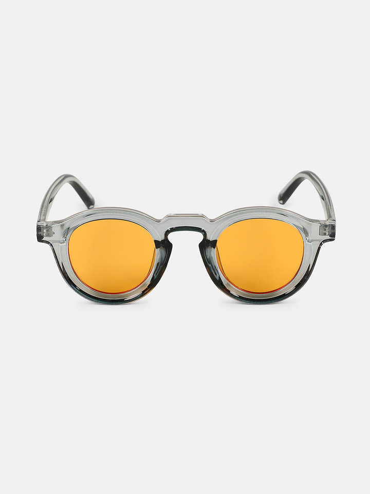 The Atticus Round Sunglass - Charcoal Grey