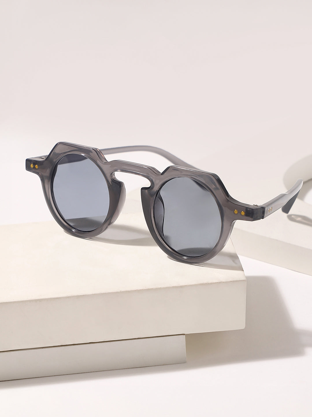 The Berlin Round Sunglass - Charcoal Grey
