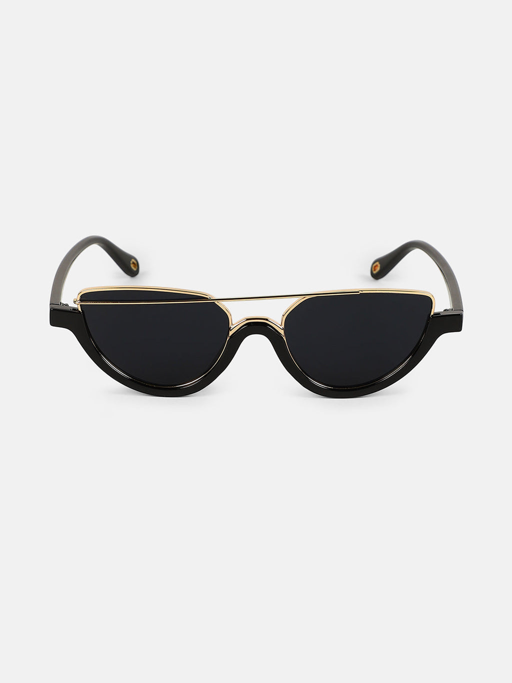 The Tilted-Bar Cateye Sunglass - Onyx Black