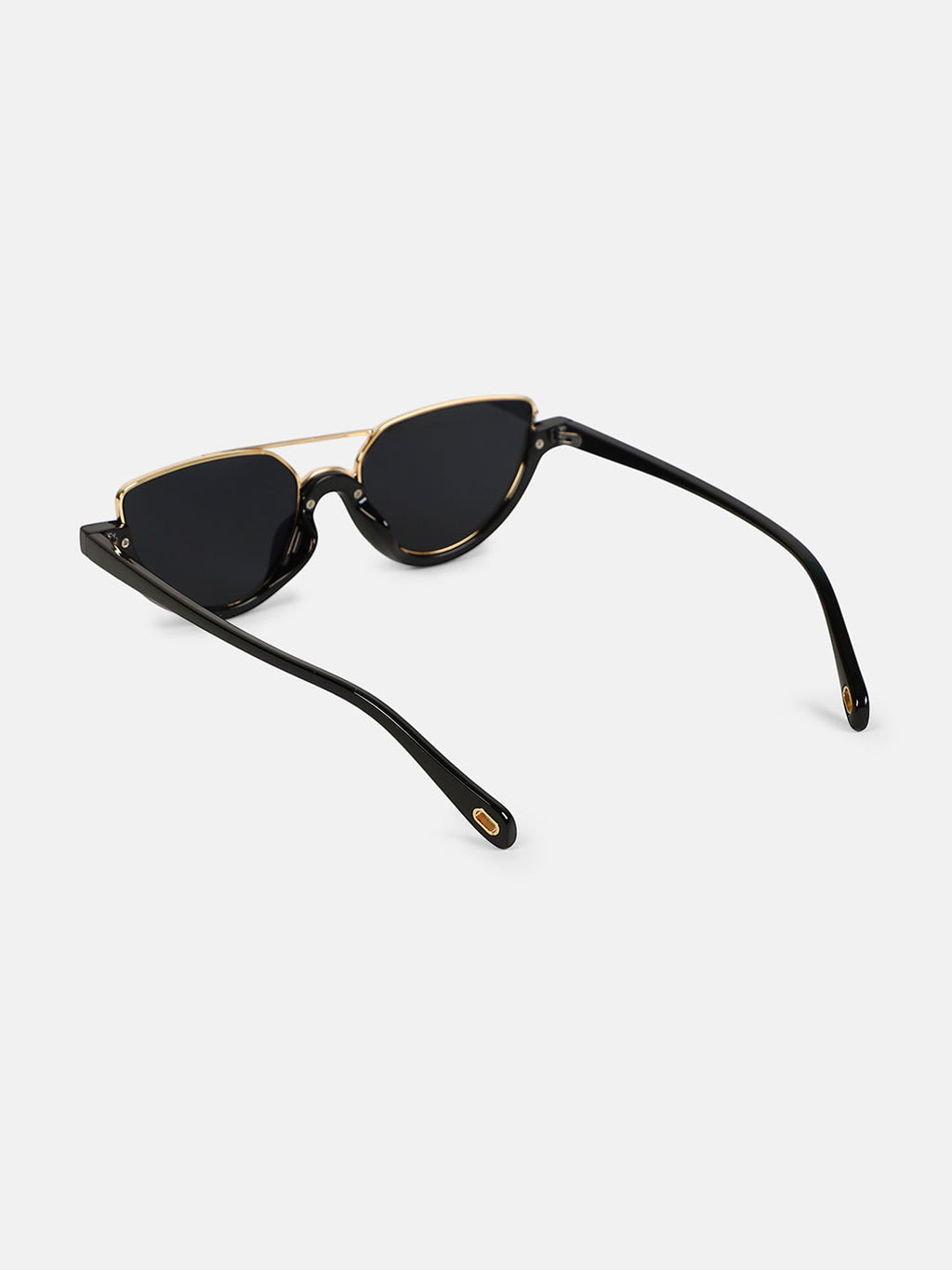 The Tilted-Bar Cateye Sunglass - Onyx Black