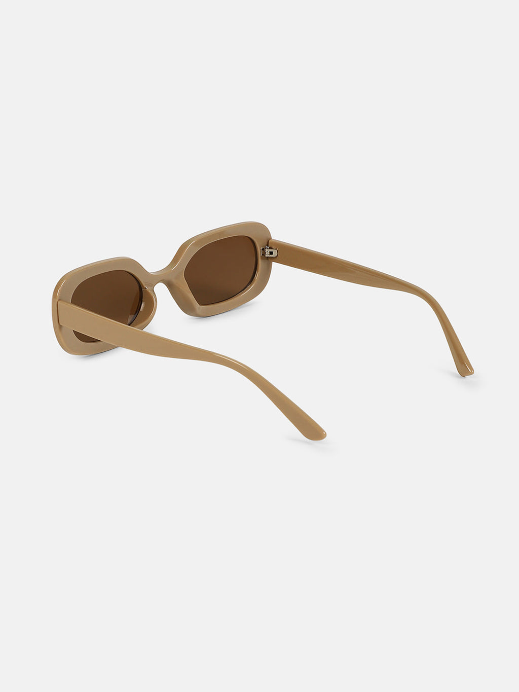 The Retro Rectangular Sunglass - Khaki Beige