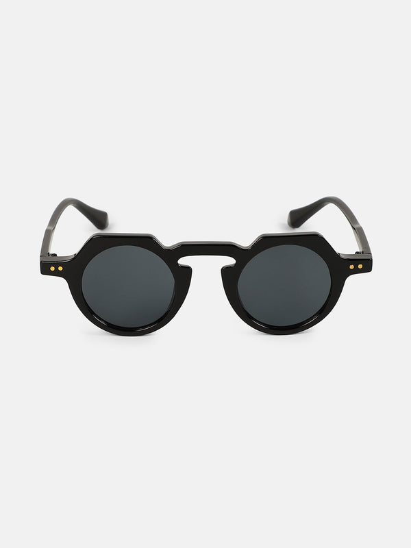 The Berlin Round Sunglass - Onyx Black