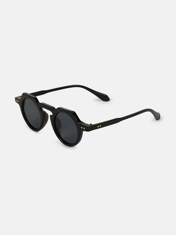The Berlin Round Sunglass - Onyx Black