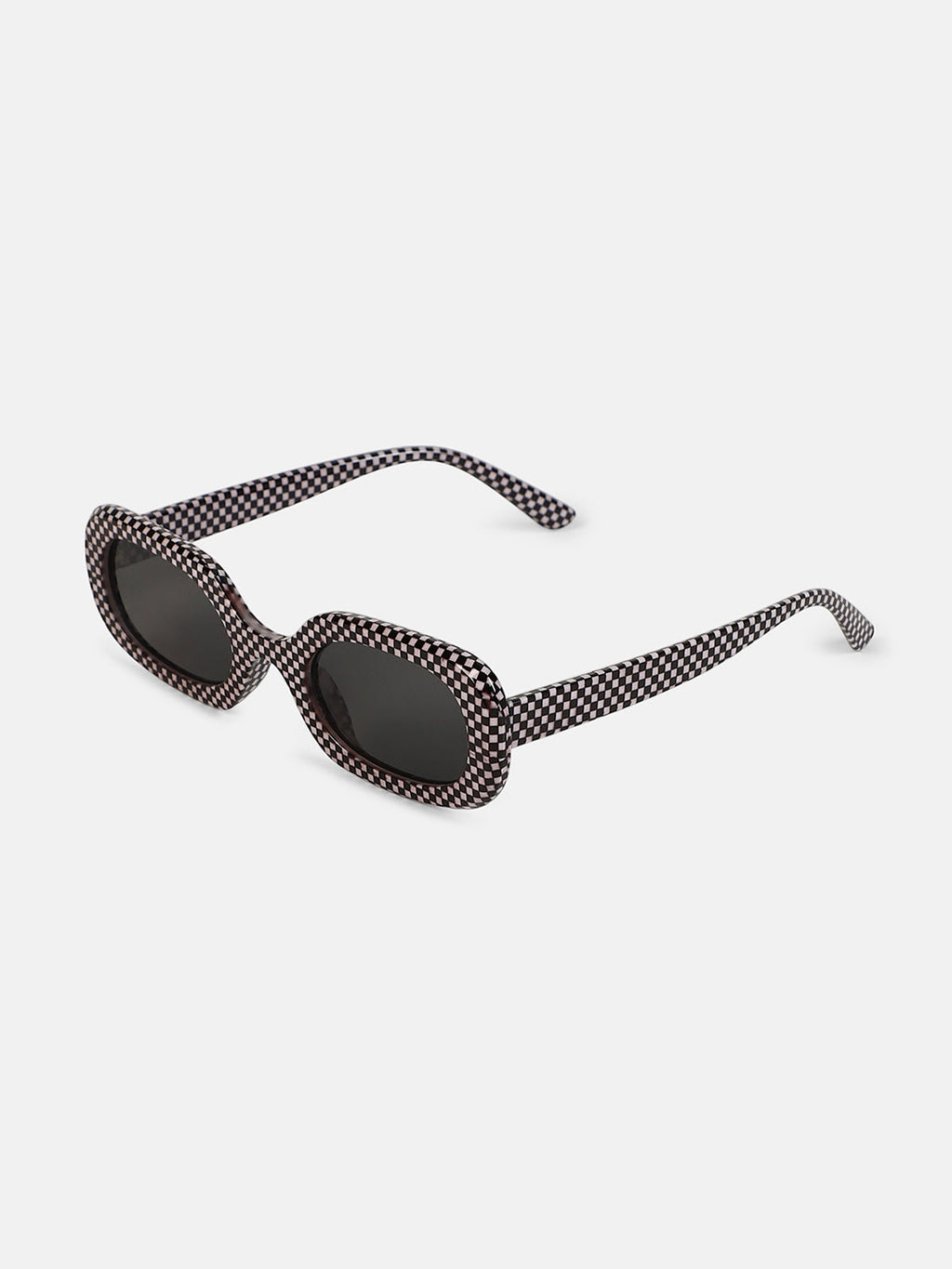 The Zany Retro Rectangular Sunglass - Onyx Black
