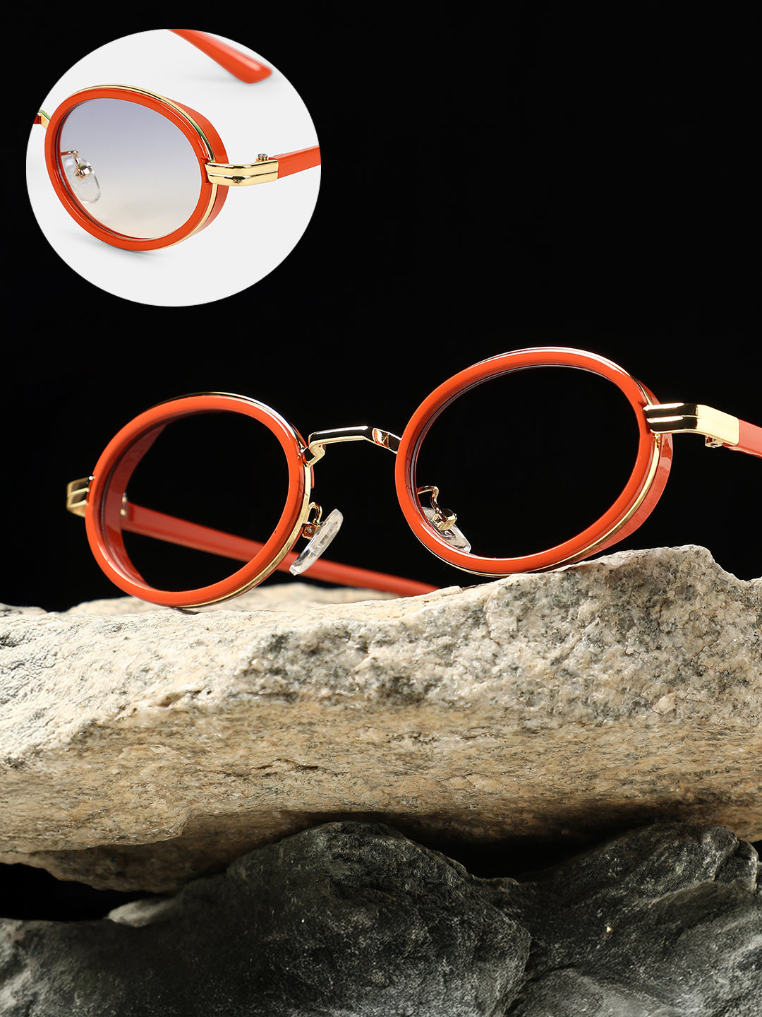 The Malibu Block Oval Sunglass - Sienna Brown