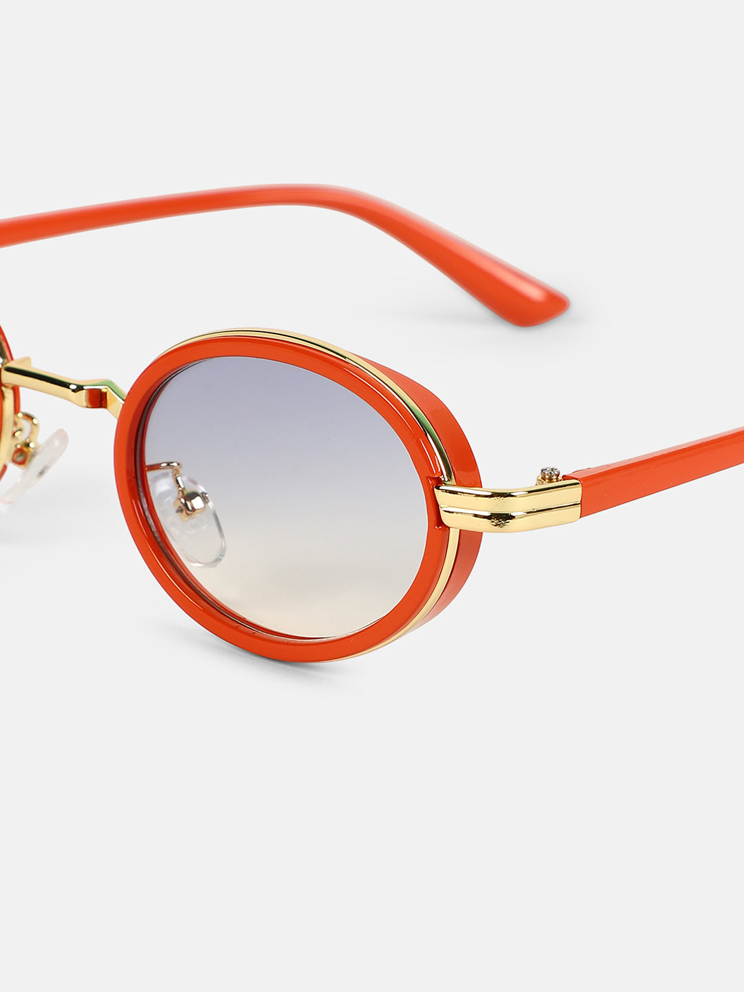 The Malibu Block Oval Sunglass - Sienna Brown