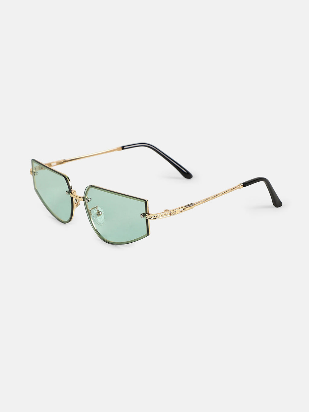 The Studio Rectangular Sunglass - Champayne Gold