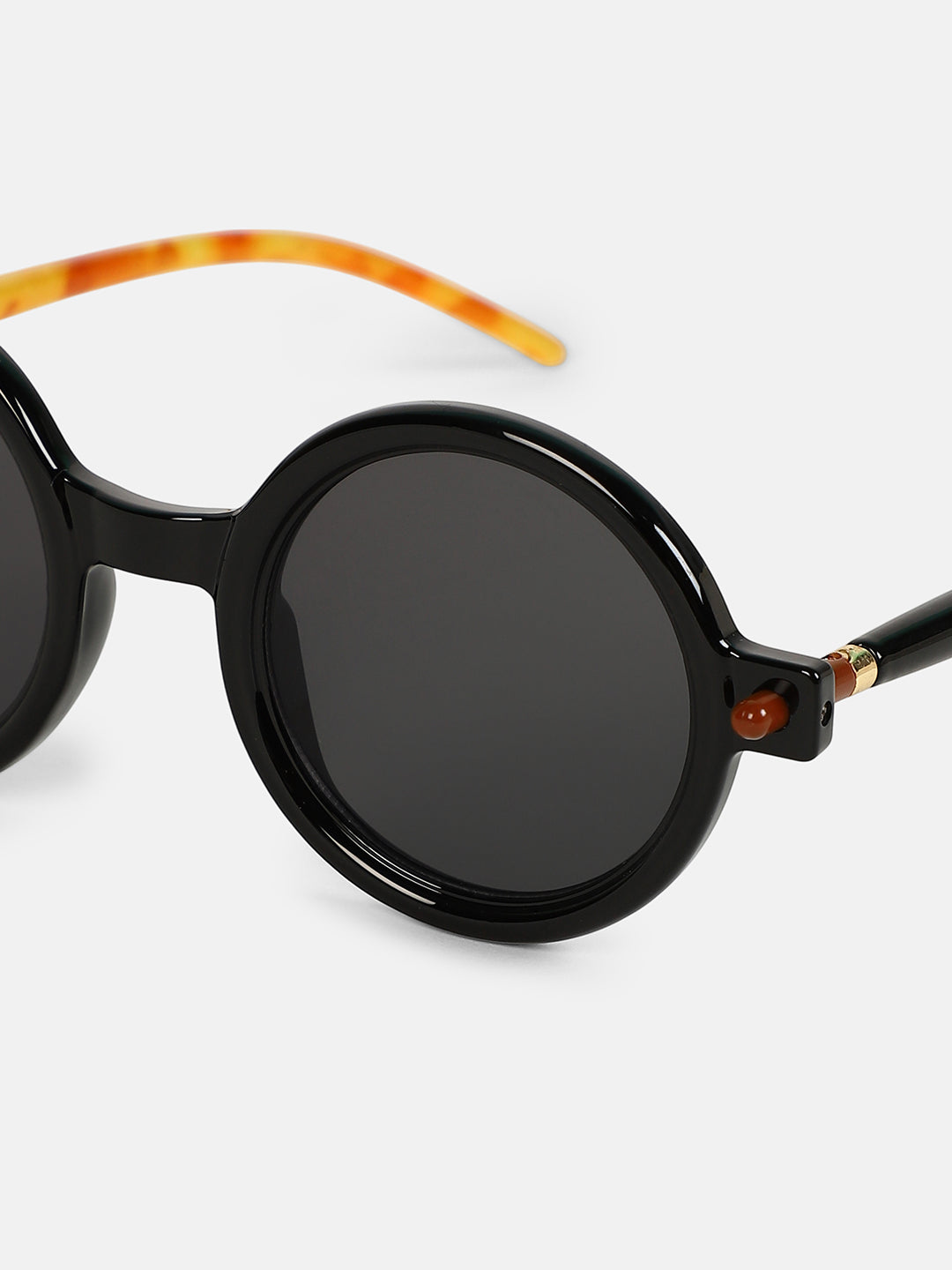 The Corsica Round Sunglass - Onyx Black