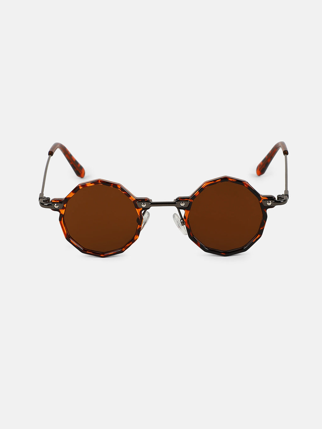The Tortoiseshell Circuscore Geometric Sunglass - Coffee Brown