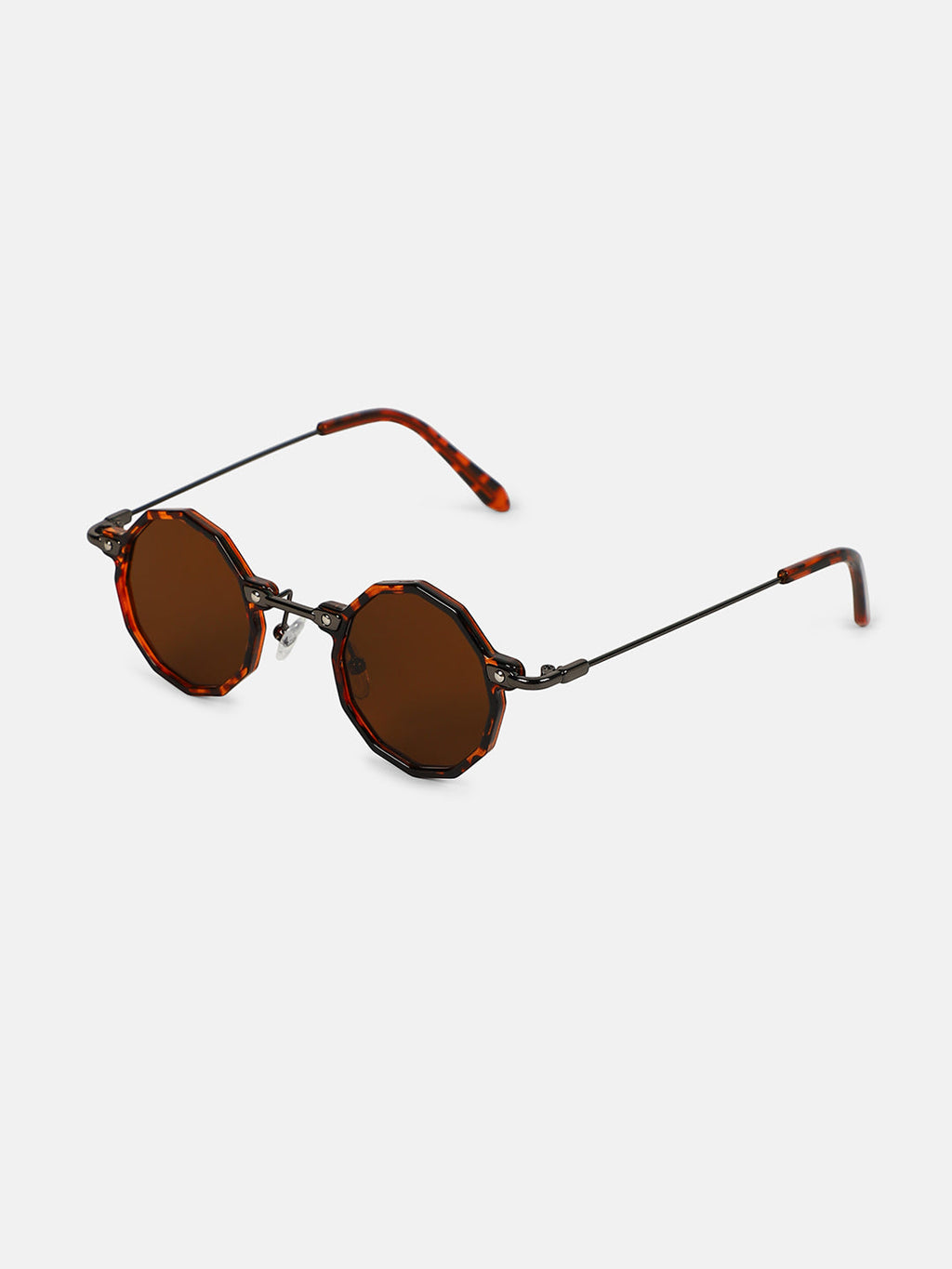 The Tortoiseshell Circuscore Geometric Sunglass - Coffee Brown