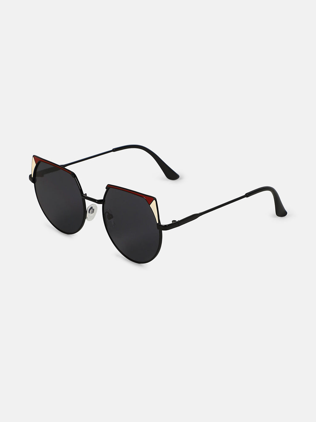 The Edge-Block Cateye Sunglass - Onyx Black