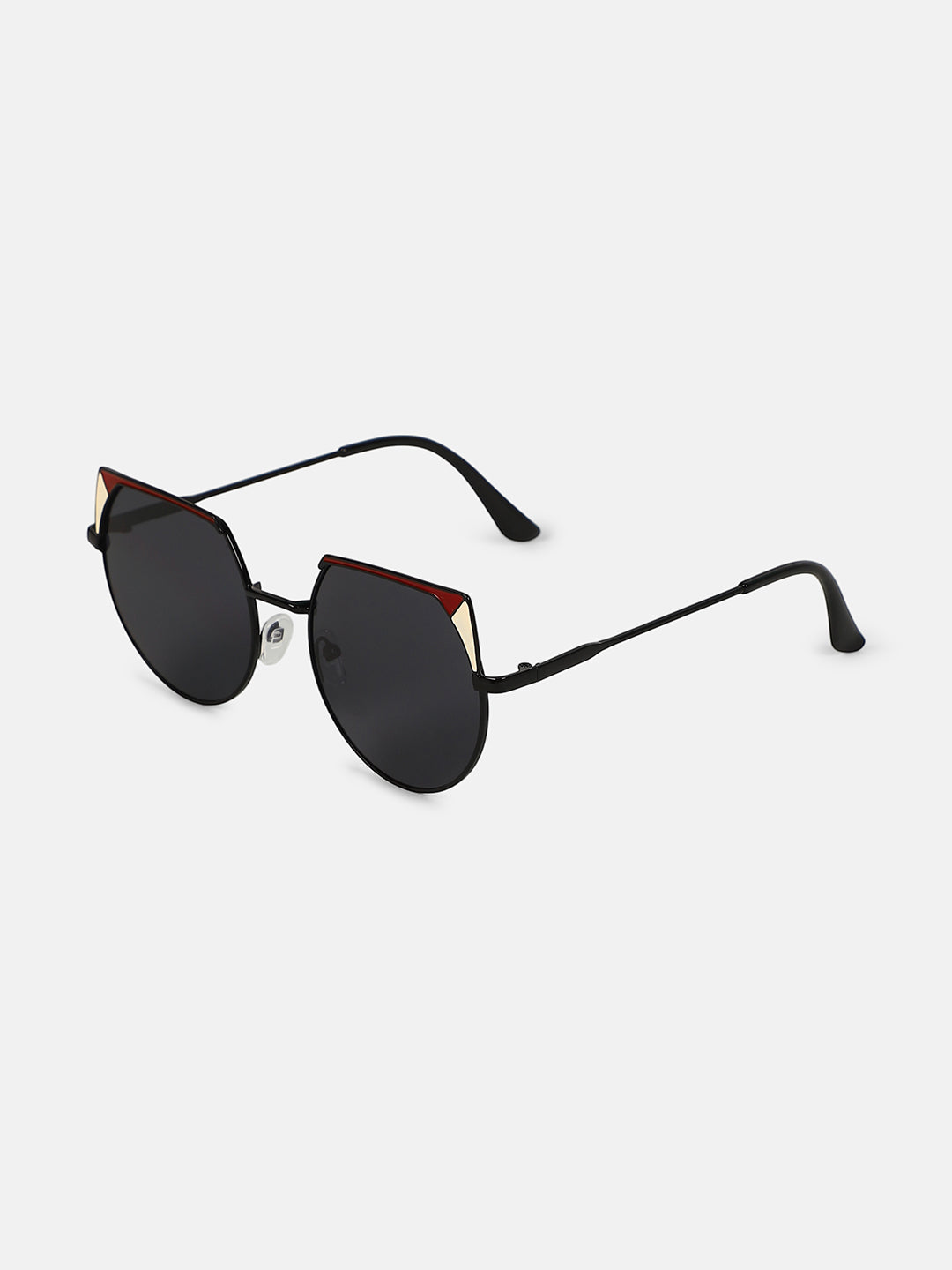 The Edge-Block Cateye Sunglass - Onyx Black