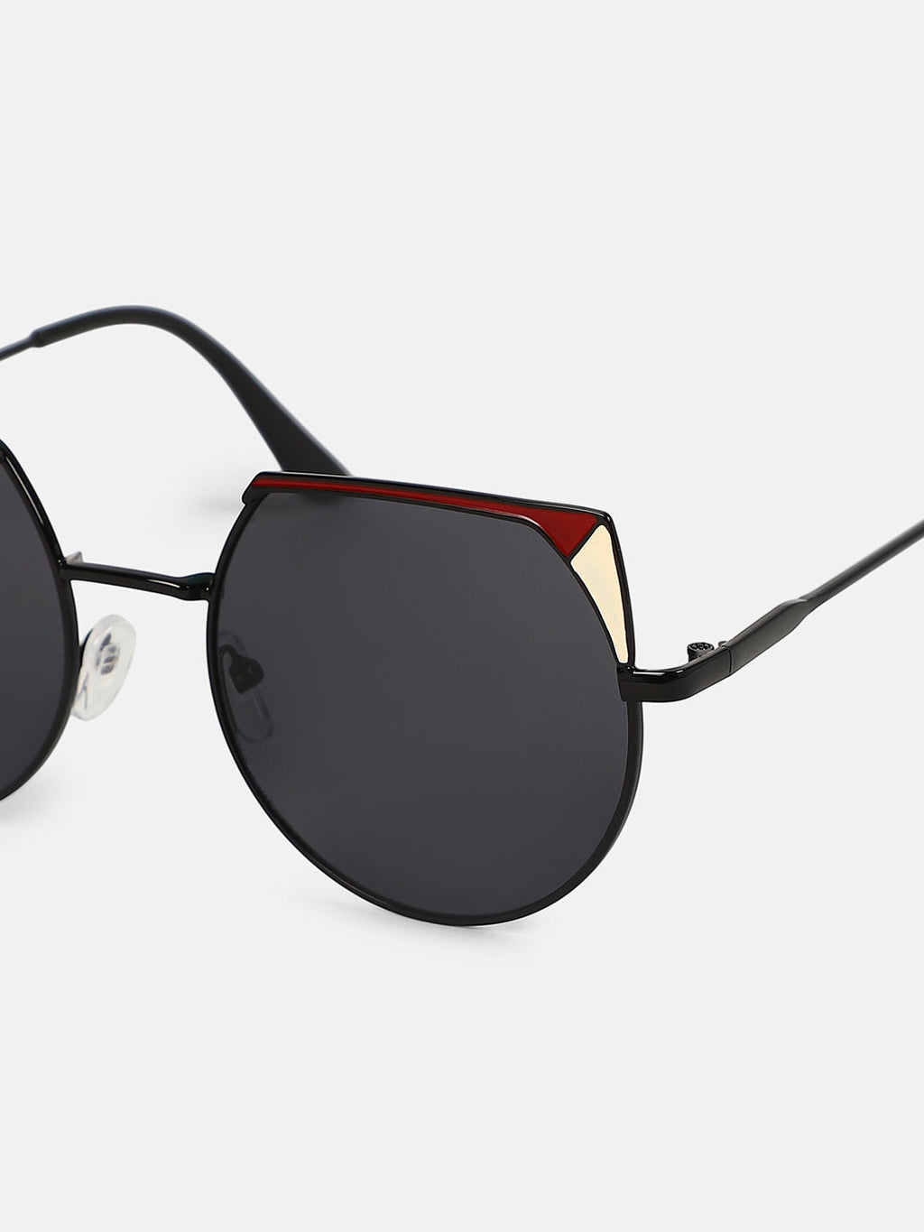 The Edge-Block Cateye Sunglass - Onyx Black