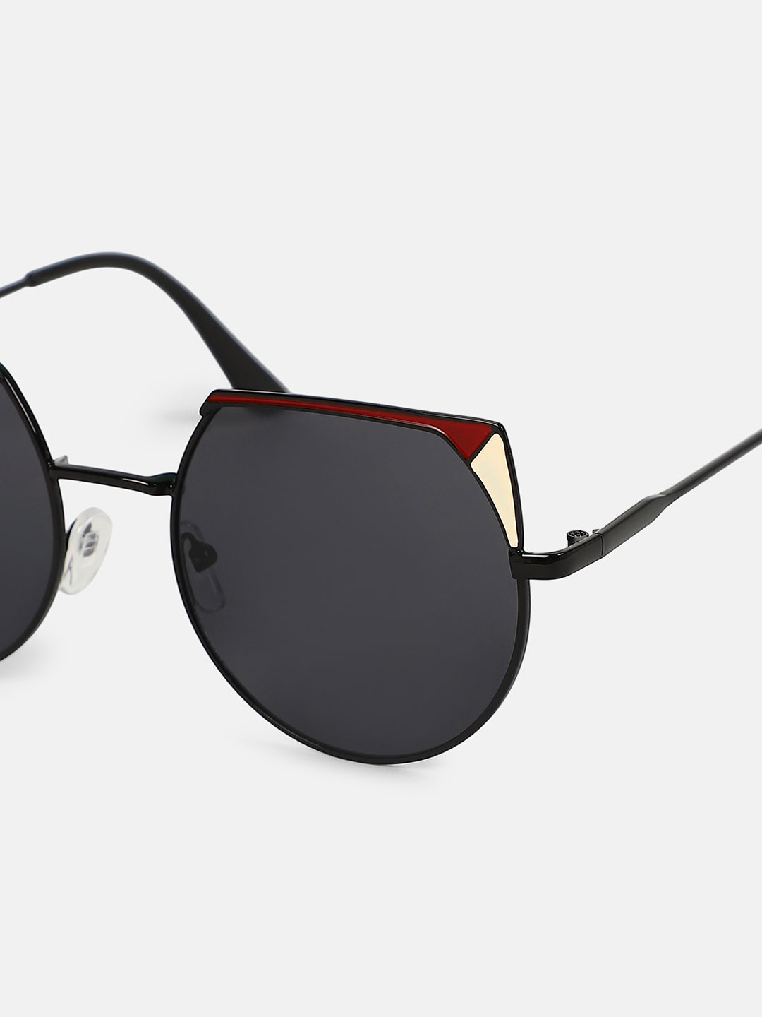 The Edge-Block Cateye Sunglass - Onyx Black