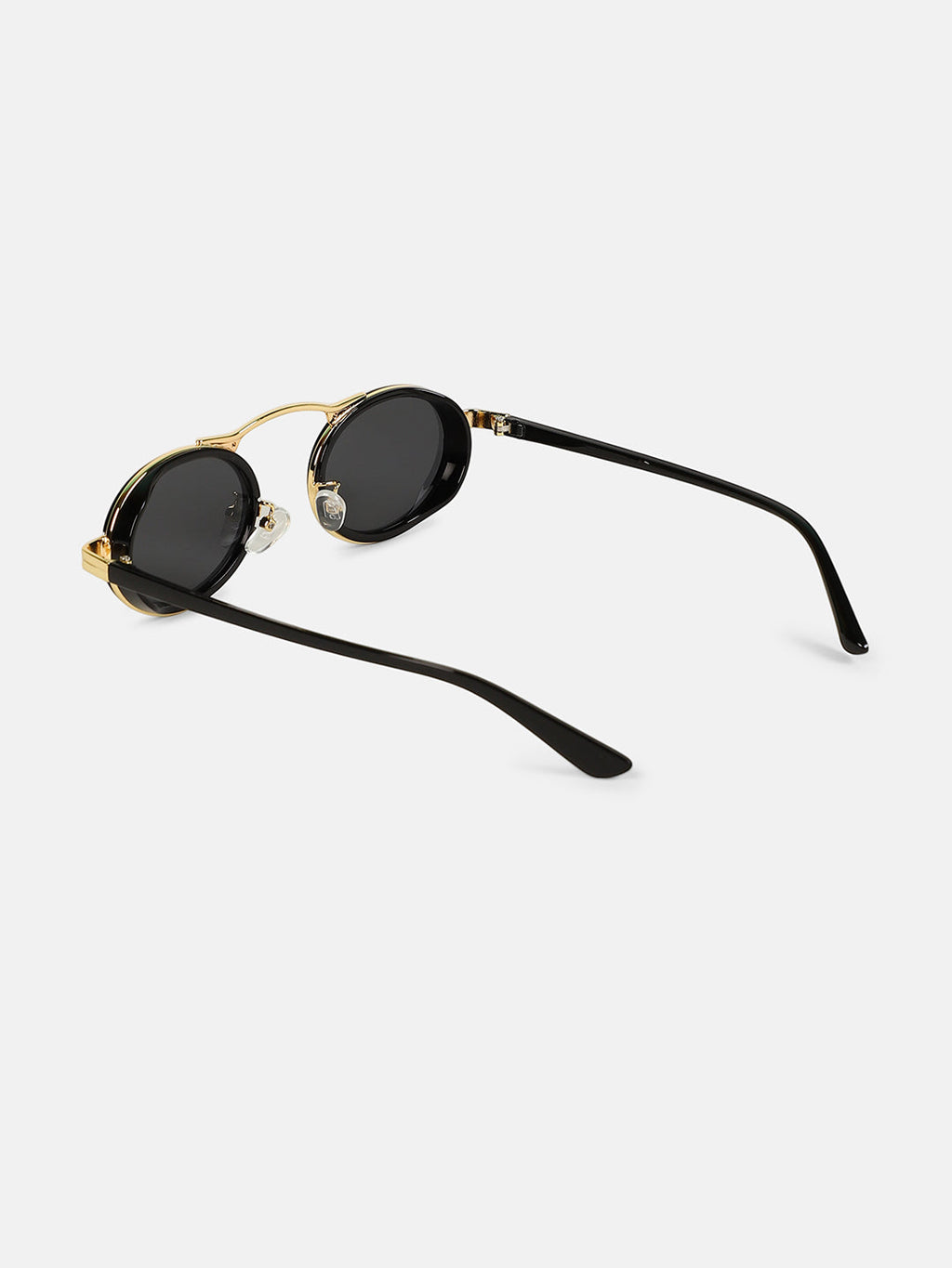 The Retro Malibu Oval Sunglass - Onyx Black