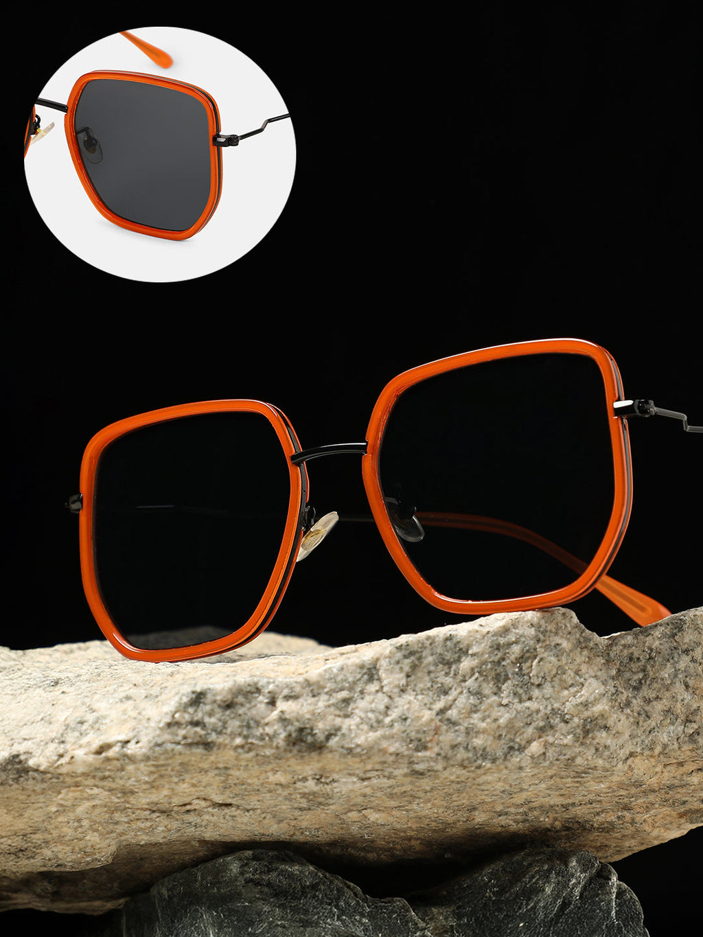 The Malibu Block Oversized Sunglass - Sienna Brown