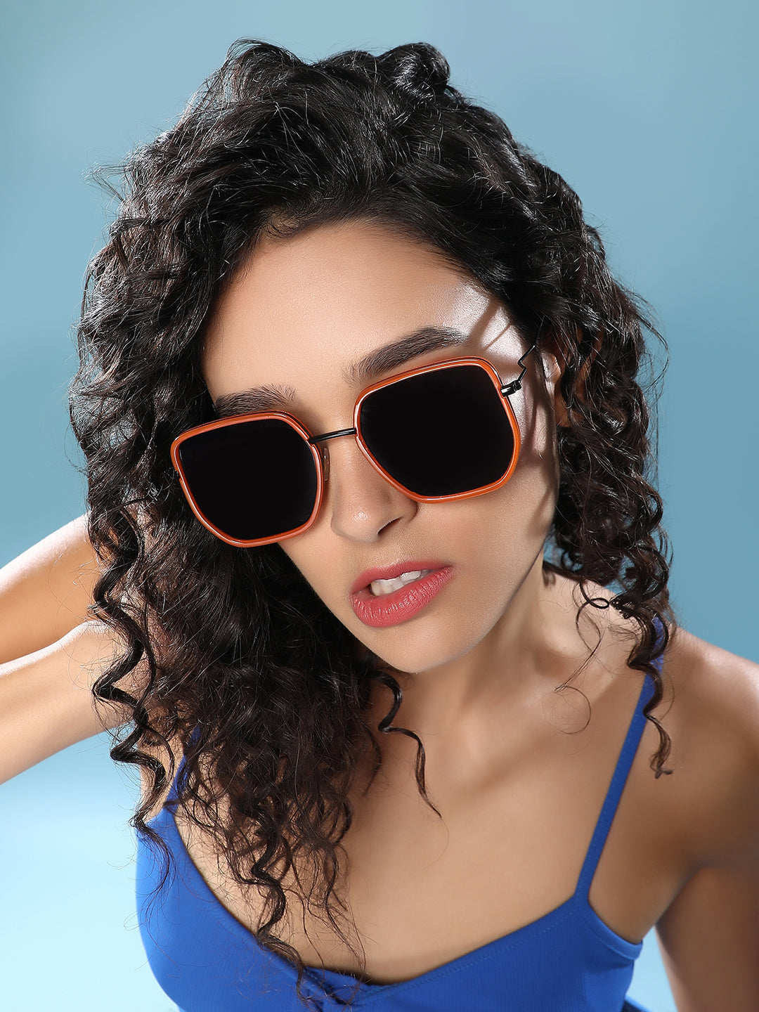 The Malibu Block Oversized Sunglass - Sienna Brown