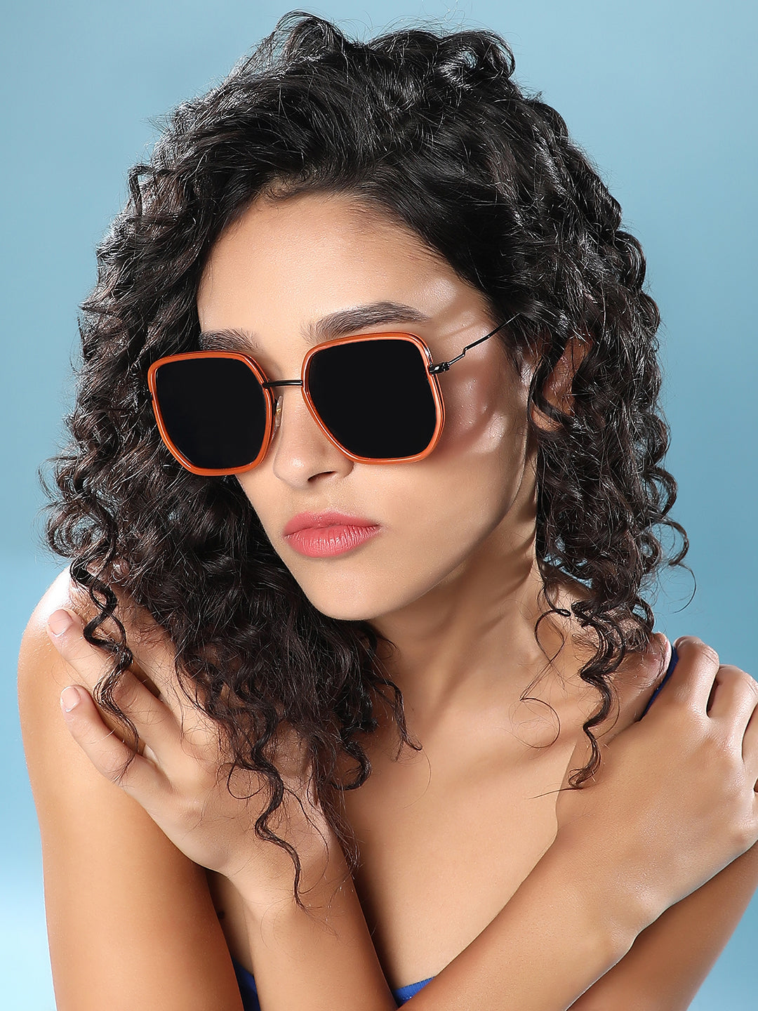 The Malibu Block Oversized Sunglass - Sienna Brown