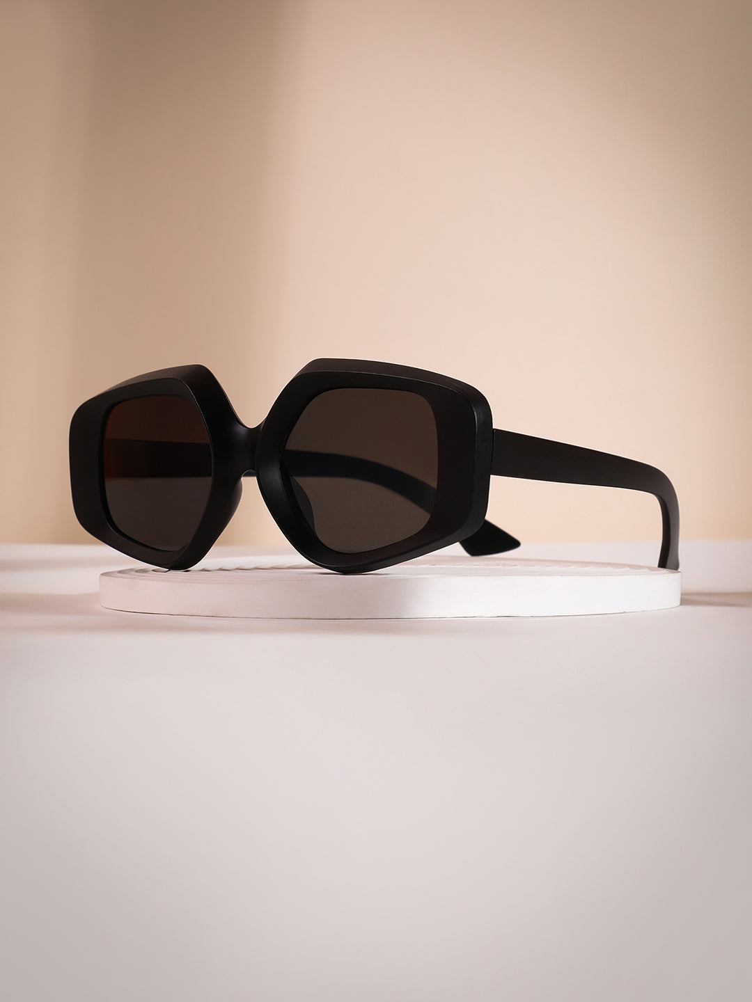 The Chonky-Matte Rectangular Sunglass - Midnight Black