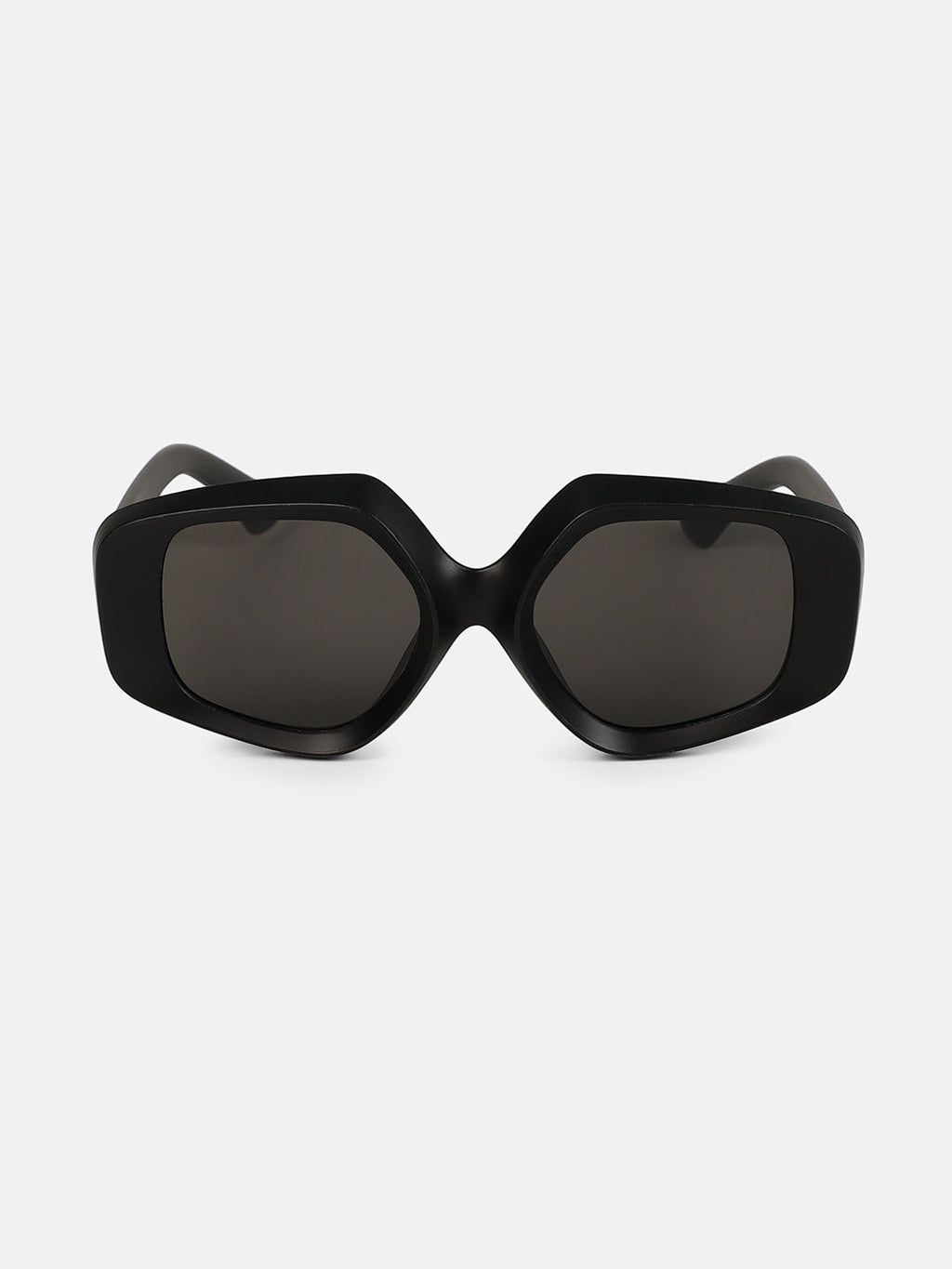 The Chonky-Matte Rectangular Sunglass - Midnight Black
