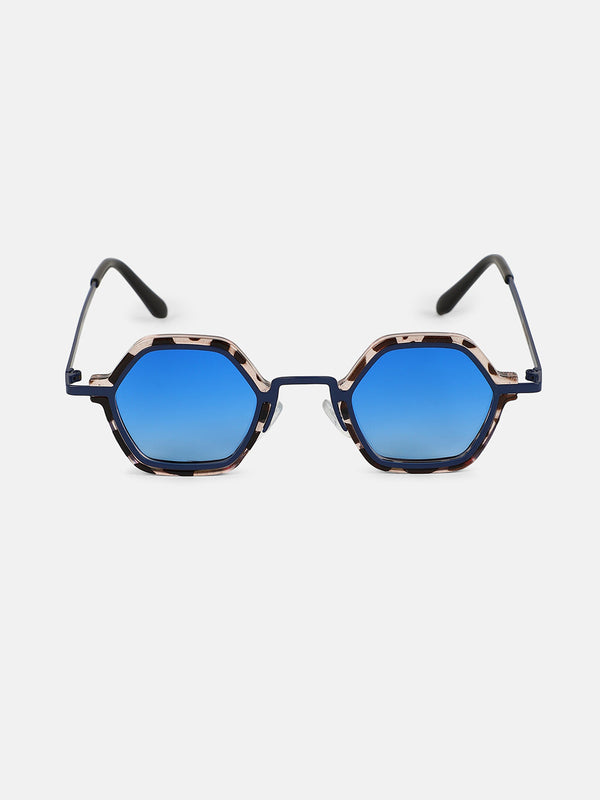 The Fluid Circuscore Hexagon Sunglass - Onyx Black