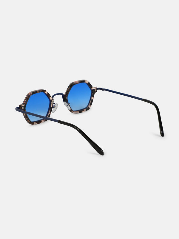 The Fluid Circuscore Hexagon Sunglass - Onyx Black