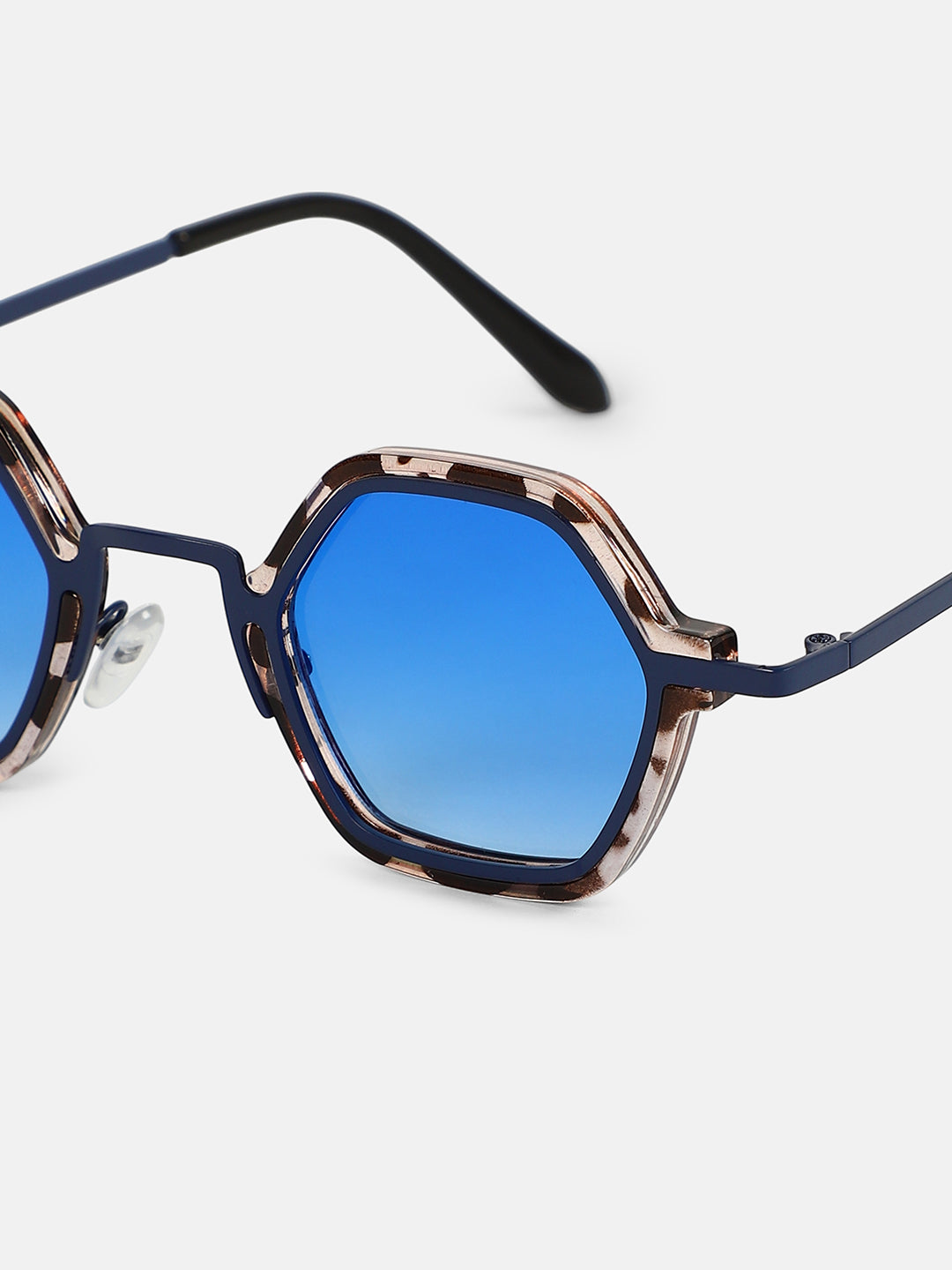 The Fluid Circuscore Hexagon Sunglass - Onyx Black