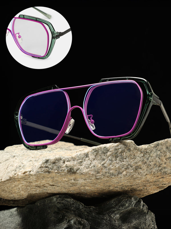 The Noir Oversized Sunglass - Electric Purple