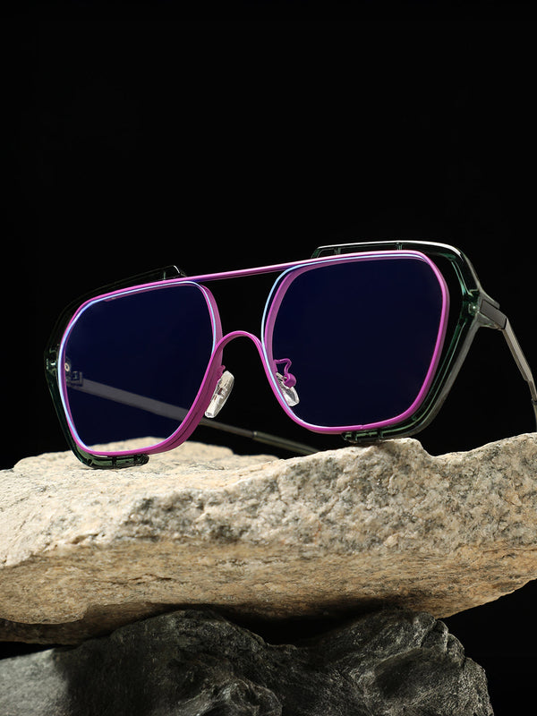 The Noir Oversized Sunglass - Electric Purple