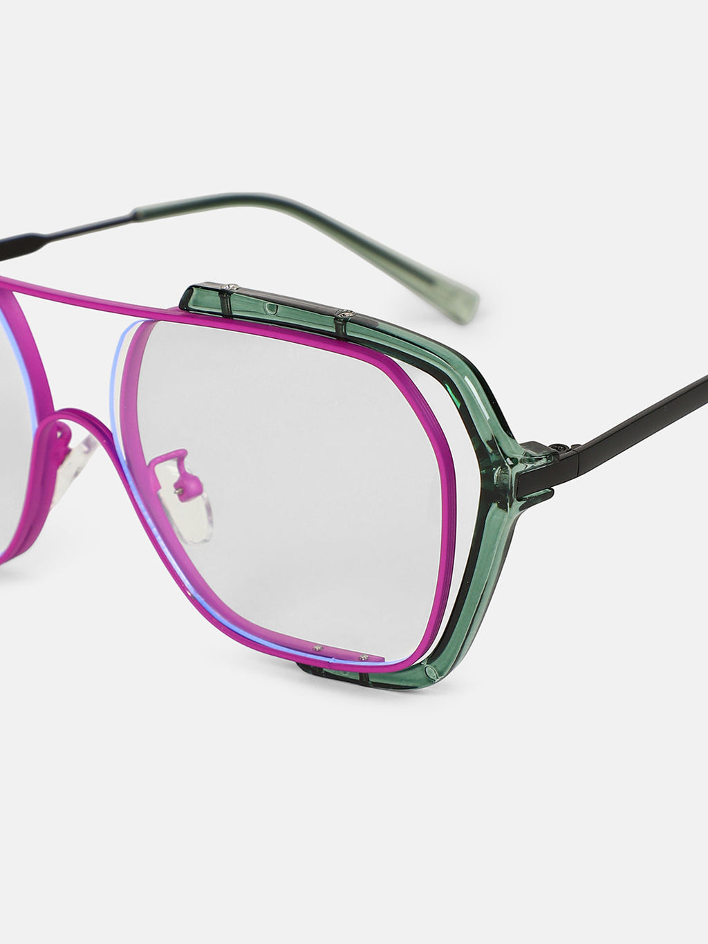 The Noir Oversized Sunglass - Electric Purple