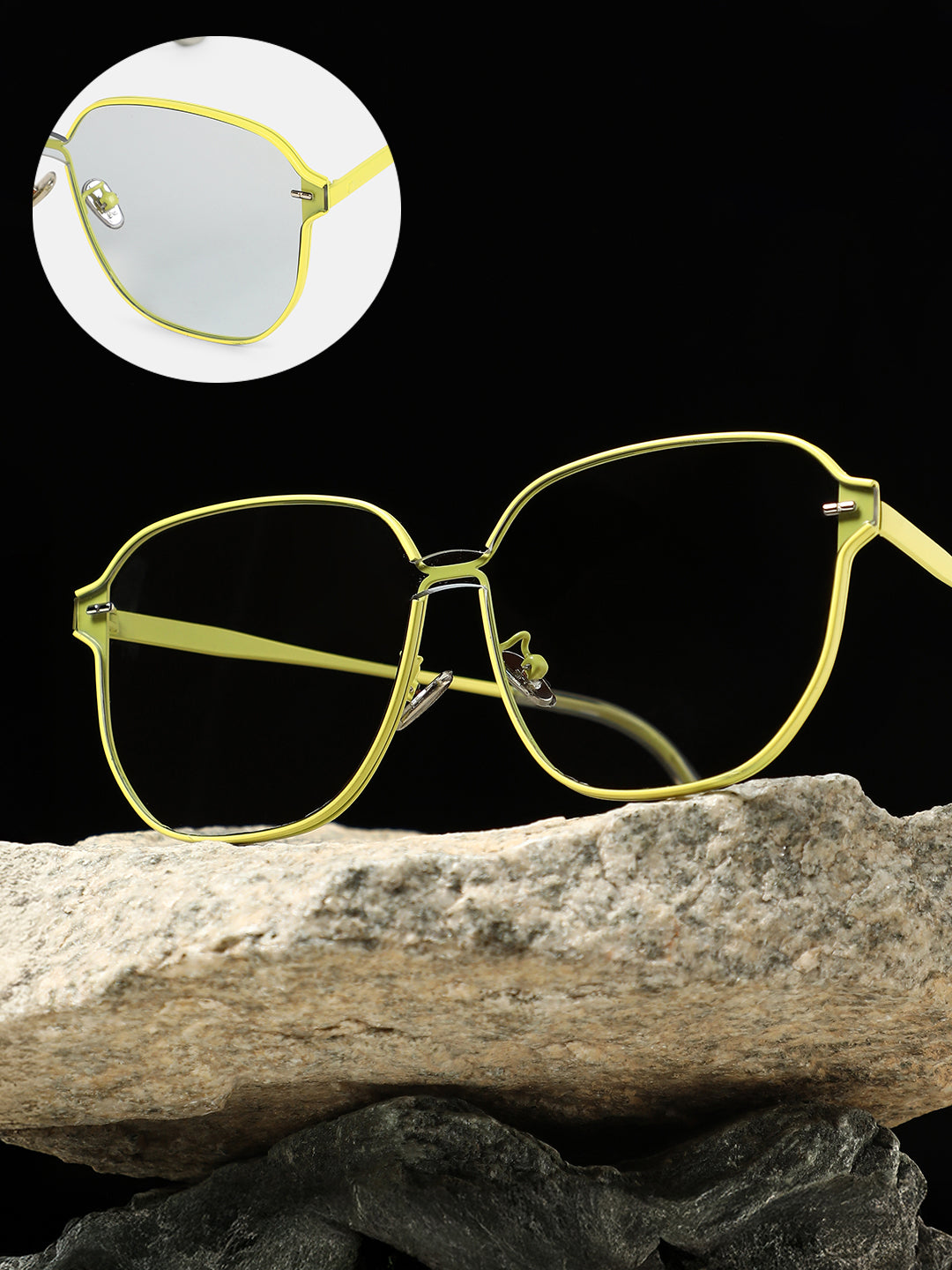 The Rave Oversized Sunglass - Neon Yellow