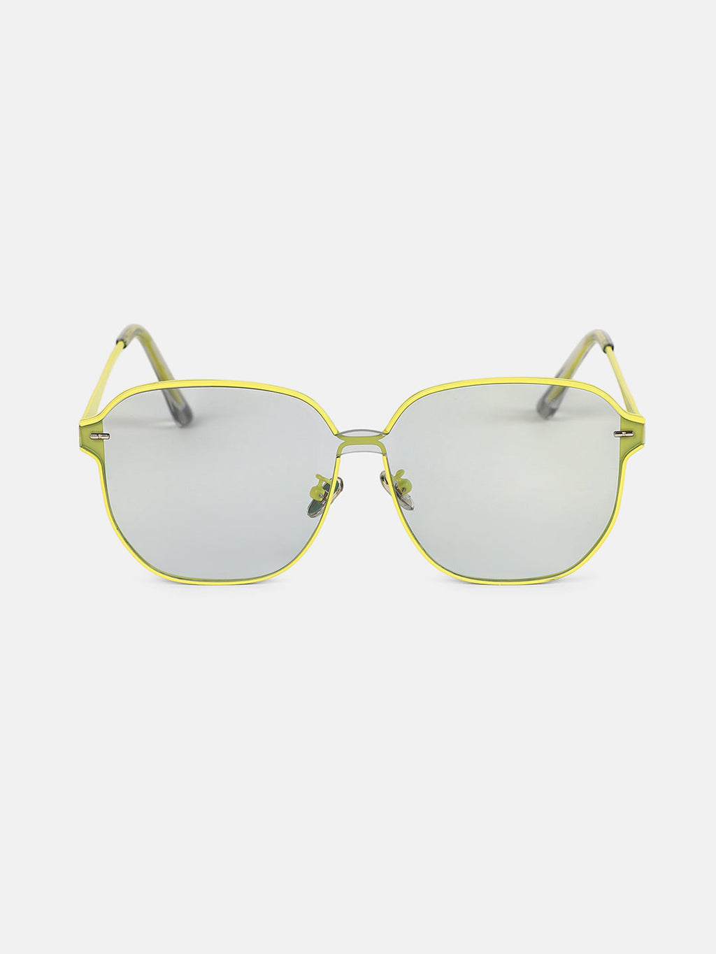The Rave Oversized Sunglass - Neon Yellow