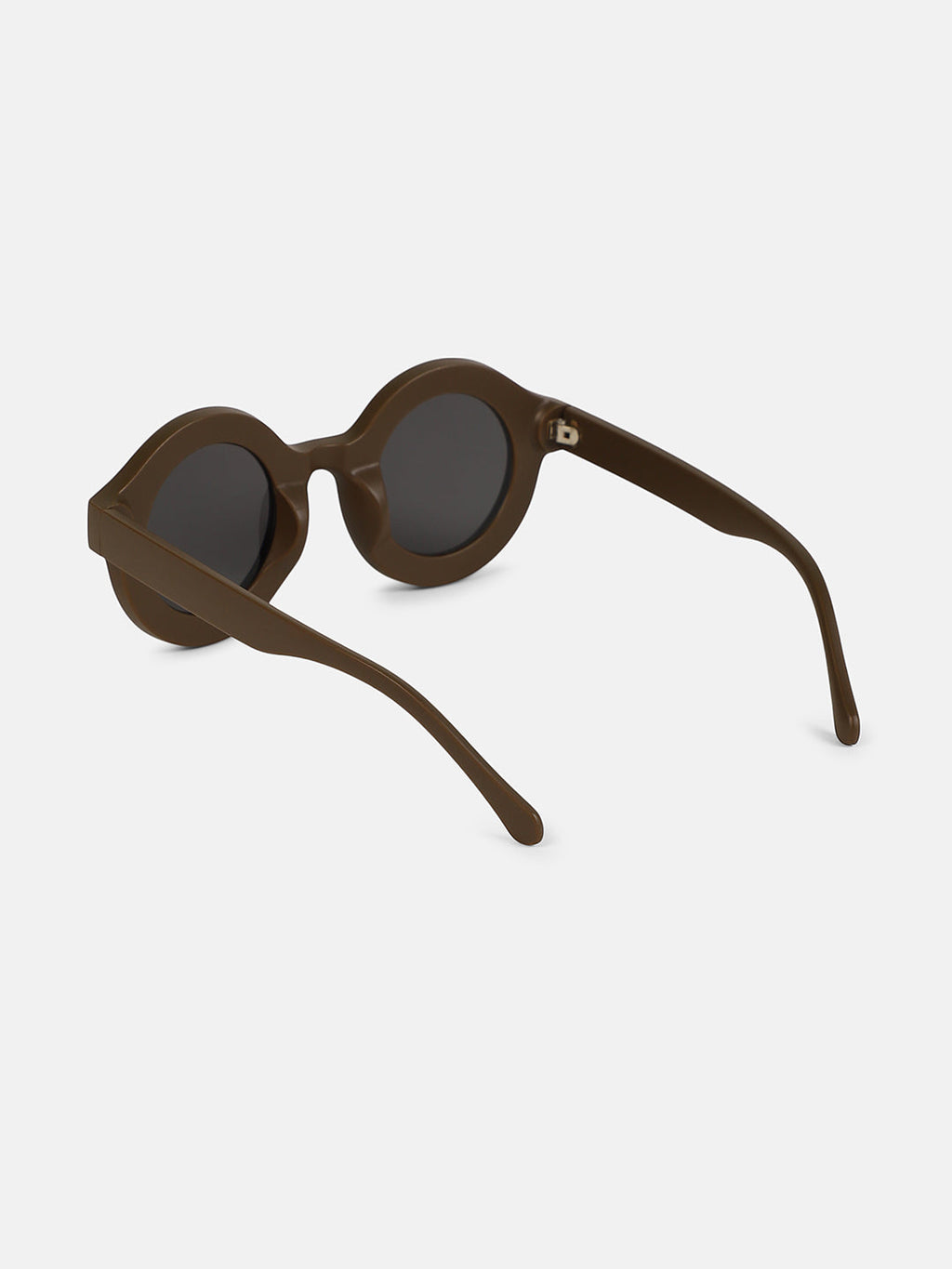 The Binoculars Round Sunglass - Taupe Brown